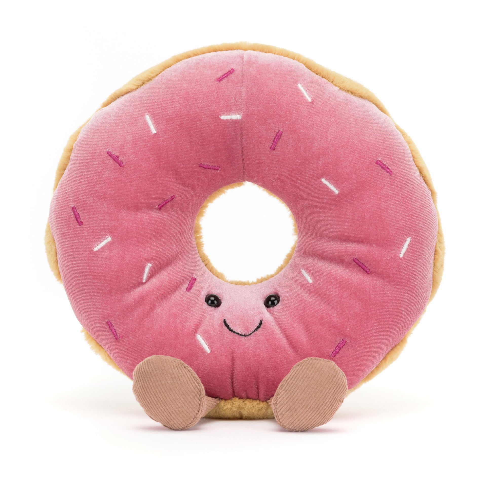 Jellycat Amuseables Doughnut Stuffed Toy, 7 inches - Pastry Plush - Fun Gift Idea