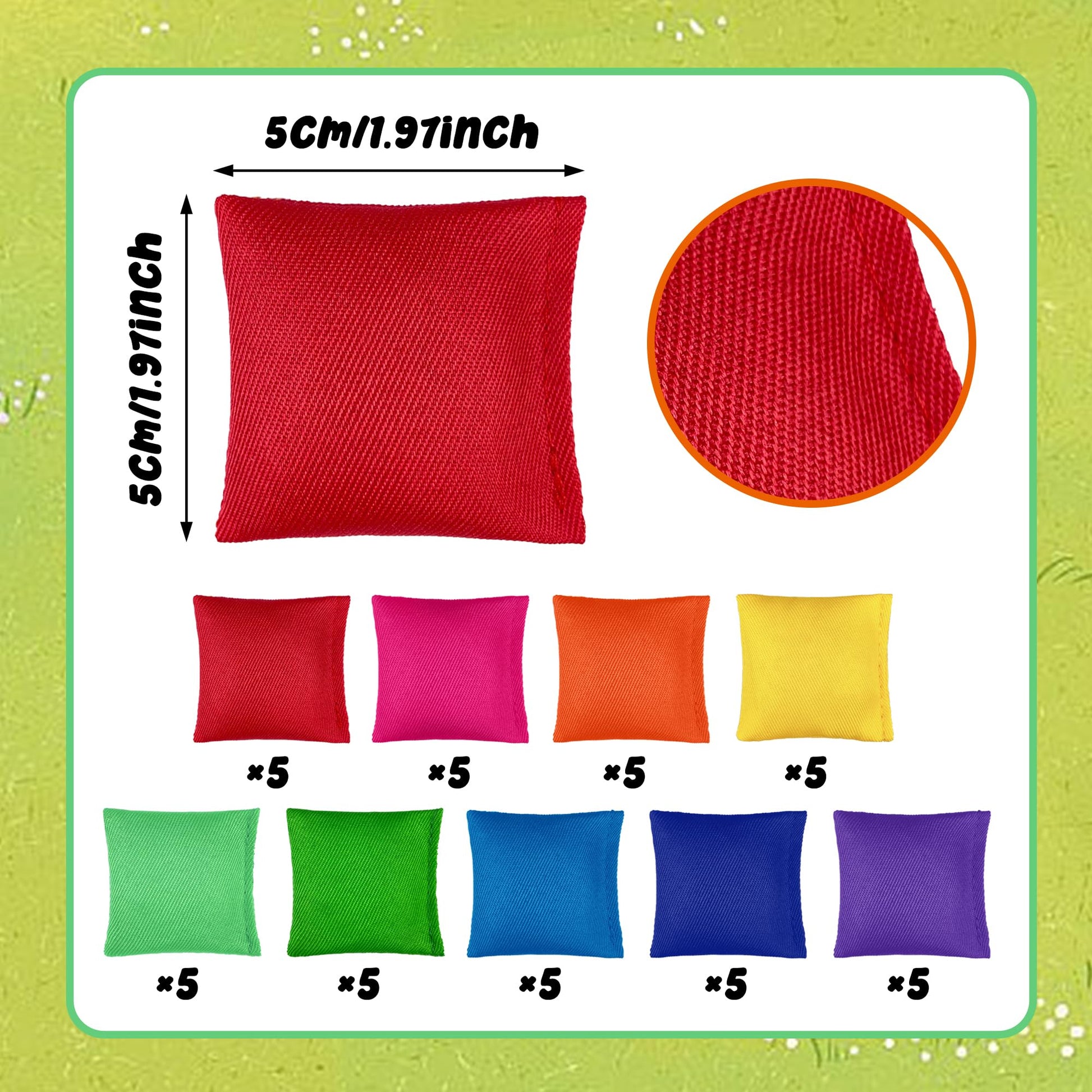 27PCS Small Colorful Nylon Bean Bags Bulk