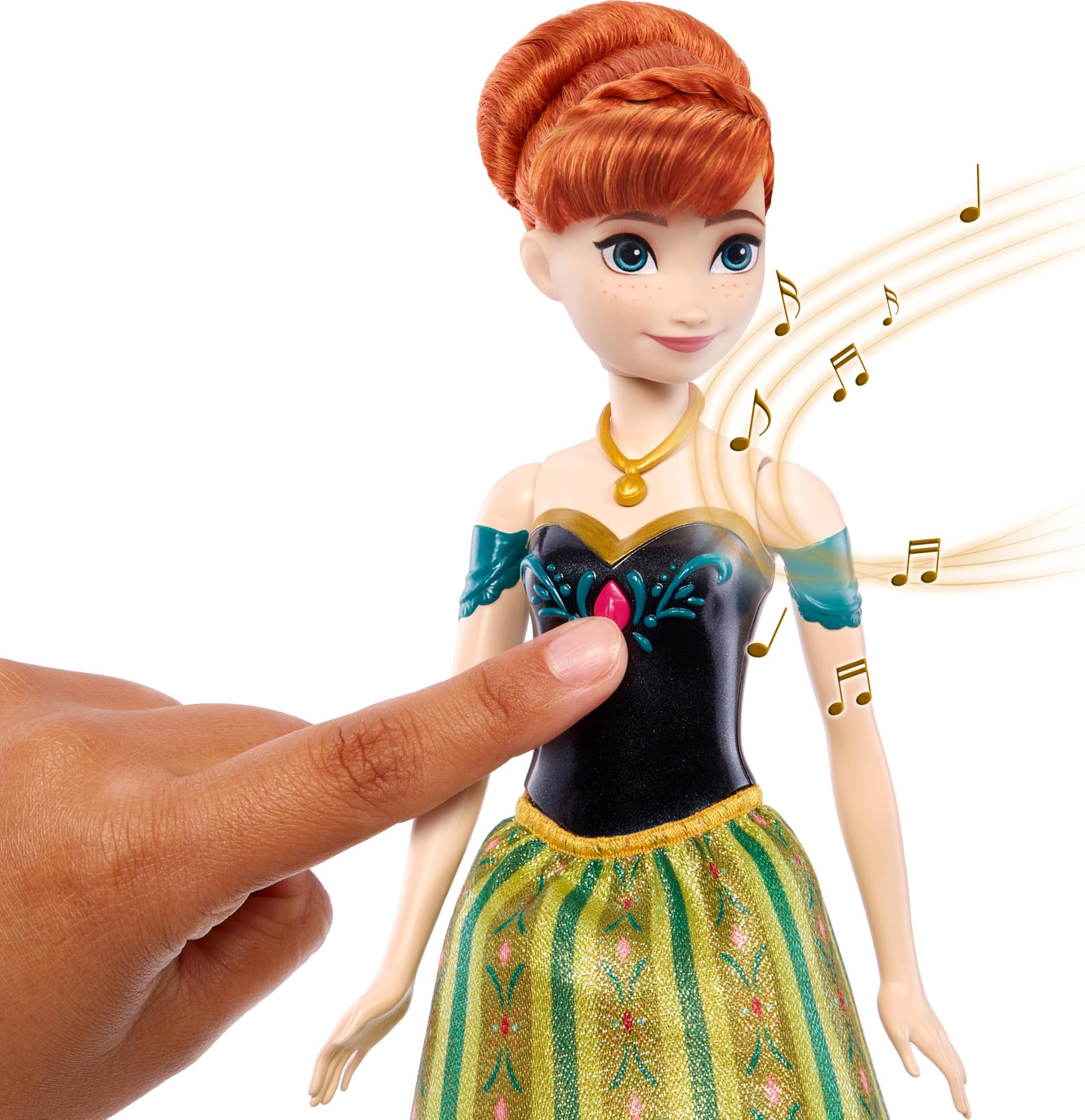 Mattel Disney Frozen Toys, Singing Anna Doll in Signature Clothing, Sings “for the First Time in Forever” from the Disney Movie Frozen, Gifts for Kids
