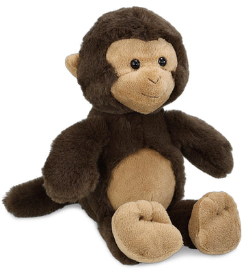 DolliBu Monkey Plush - Super Soft Stuffed Animal, Cute Brown Wildlife Plush, Adorable Fluffy Stuffed Toy for Boys and Girls, Stuffed Zoo Animal Gift