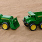 TOMY John Deere Vehicle Set - Includes Dump Truck Toy and Tractor Toy with Loader - Kids Outdoor Toys - Kids Construction and Sandbox Toys - 6 Inches