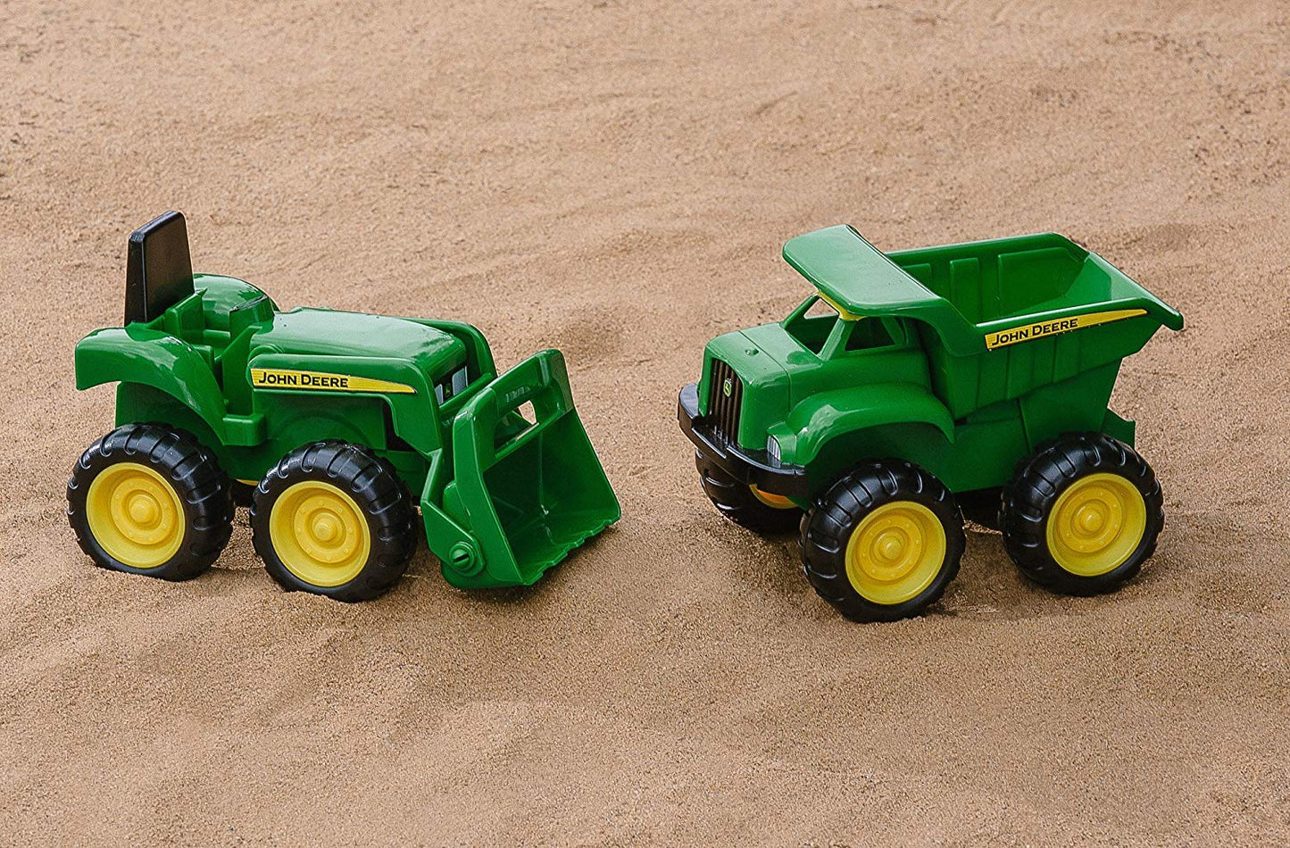 TOMY John Deere Vehicle Set - Includes Dump Truck Toy and Tractor Toy with Loader - Kids Outdoor Toys - Kids Construction and Sandbox Toys - 6 Inches