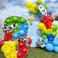 162Pcs Toy Inspired Story Balloon Garland Arch Kit Red Blue Yellow Green Balloon Cow Boy Star Rocket Exploding Star Balloons for Kids Toy Inspired