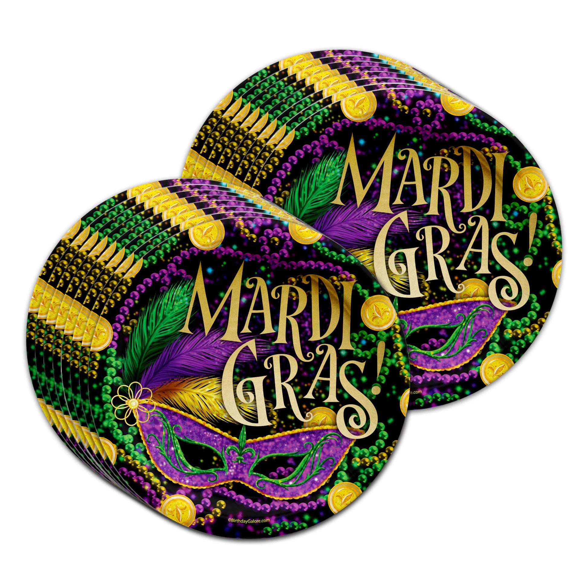 Mardi Gras Party Supplies Set Plates Napkins Cups Tableware Kit for 16