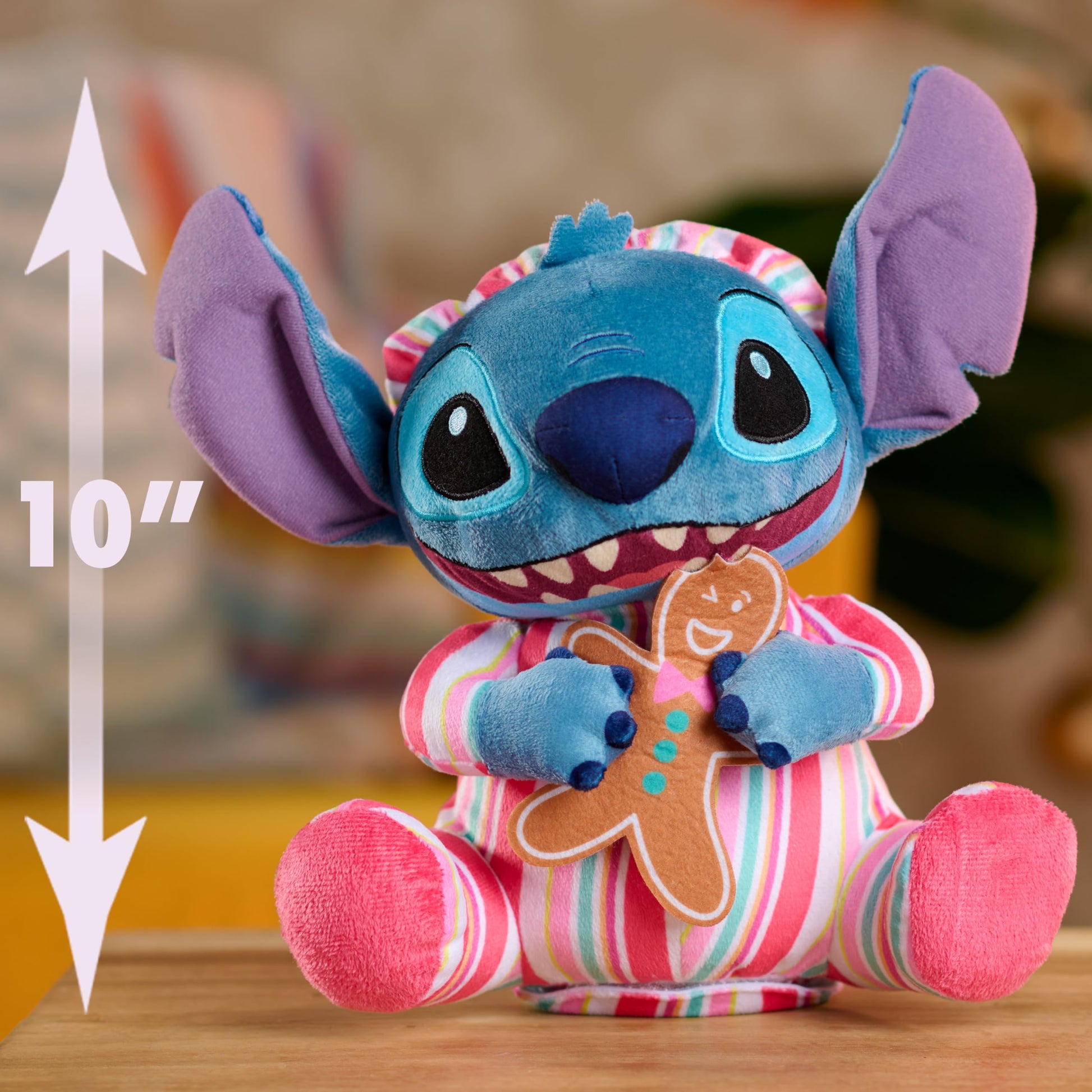 Disney Stitch 10-inch Holiday Feature Plush Stitch Stuffed Animal