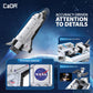 CADA Bricks - NASA Space Shuttle Discovery Building Set with Satellite & Display Stand, 475 Pieces, NASA Shuttle Model Kit, Compatible with Major