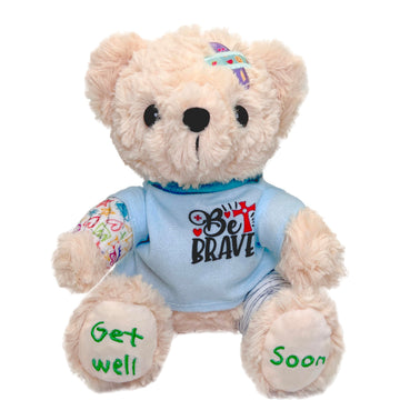 Get Well Soon Gifts for Kids - Get Well Soon Bear Stuffed Animal, Broken Arm Leg Gifts for Kids Adult After Surgery, 8 Inch Soft Get Well Teddy Bear