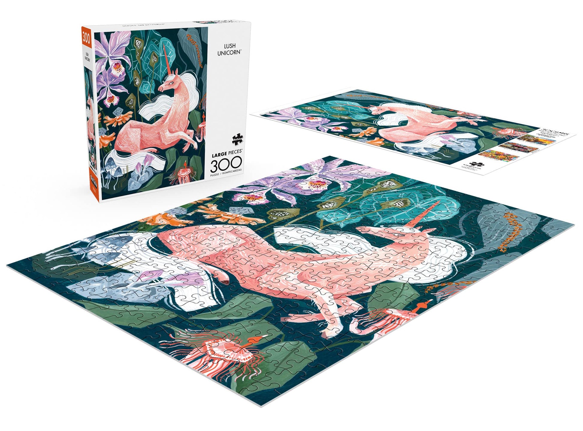 Buffalo Games - Rae Ritchie - Lush Unicorn - 300 Piece Jigsaw Puzzle for Adults -Challenging Puzzle Perfect for Game Nights - Finished Size is 21.25 x