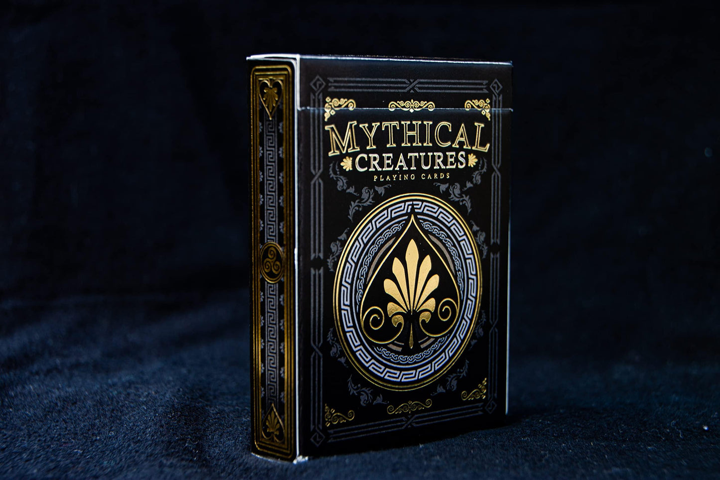 Mythical Creatures Playing Cards - Black, Silver & Gold Edition | Waterproof PVC | Greek, Norse, Egyptian, East Asian Designs | Custom Hand-Drawn Art