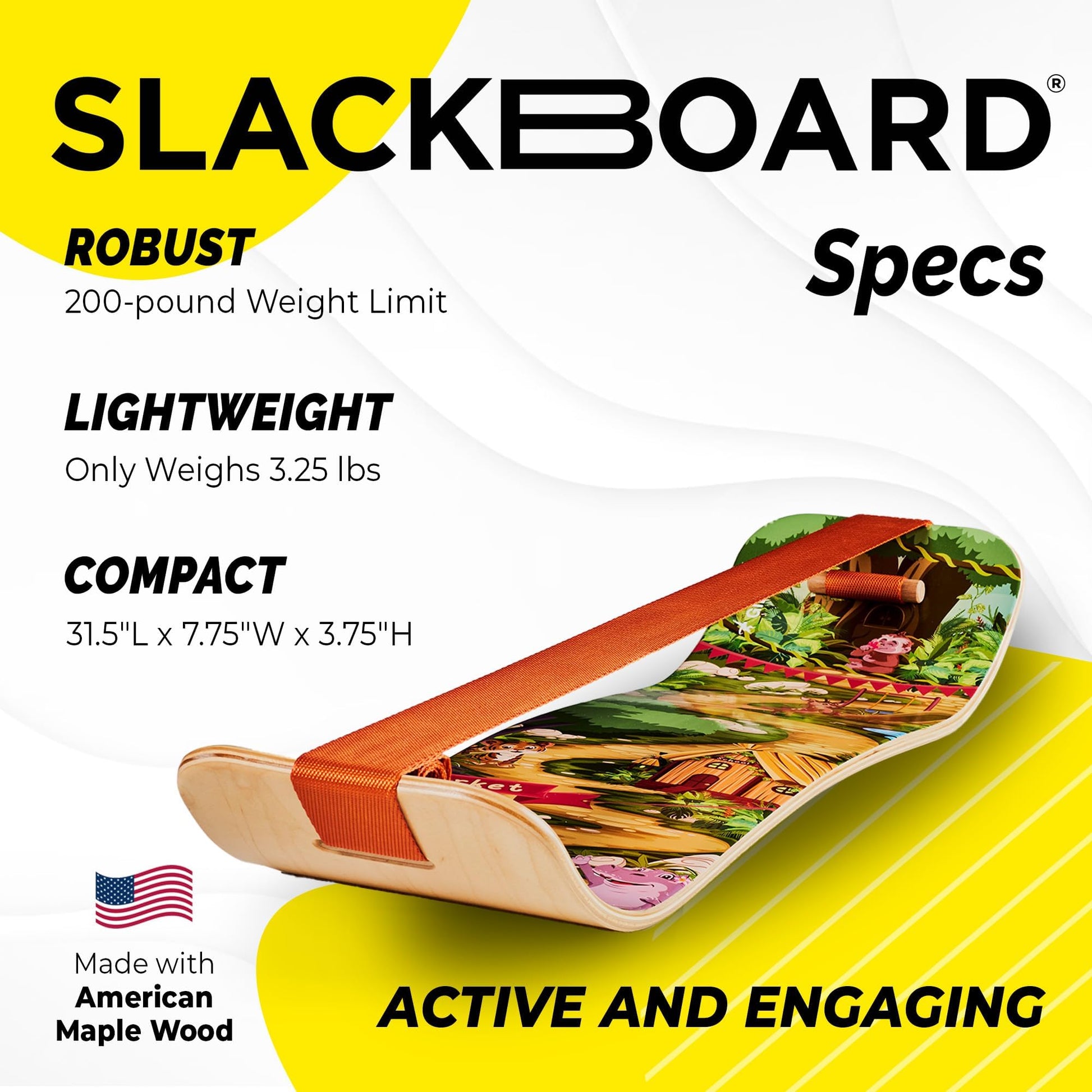 GIBBON Balance Board for Kids with Storybook & Sensory Toy - Emotional Regulation Tools for Kids - Social Emotional Learning Activities - Calming