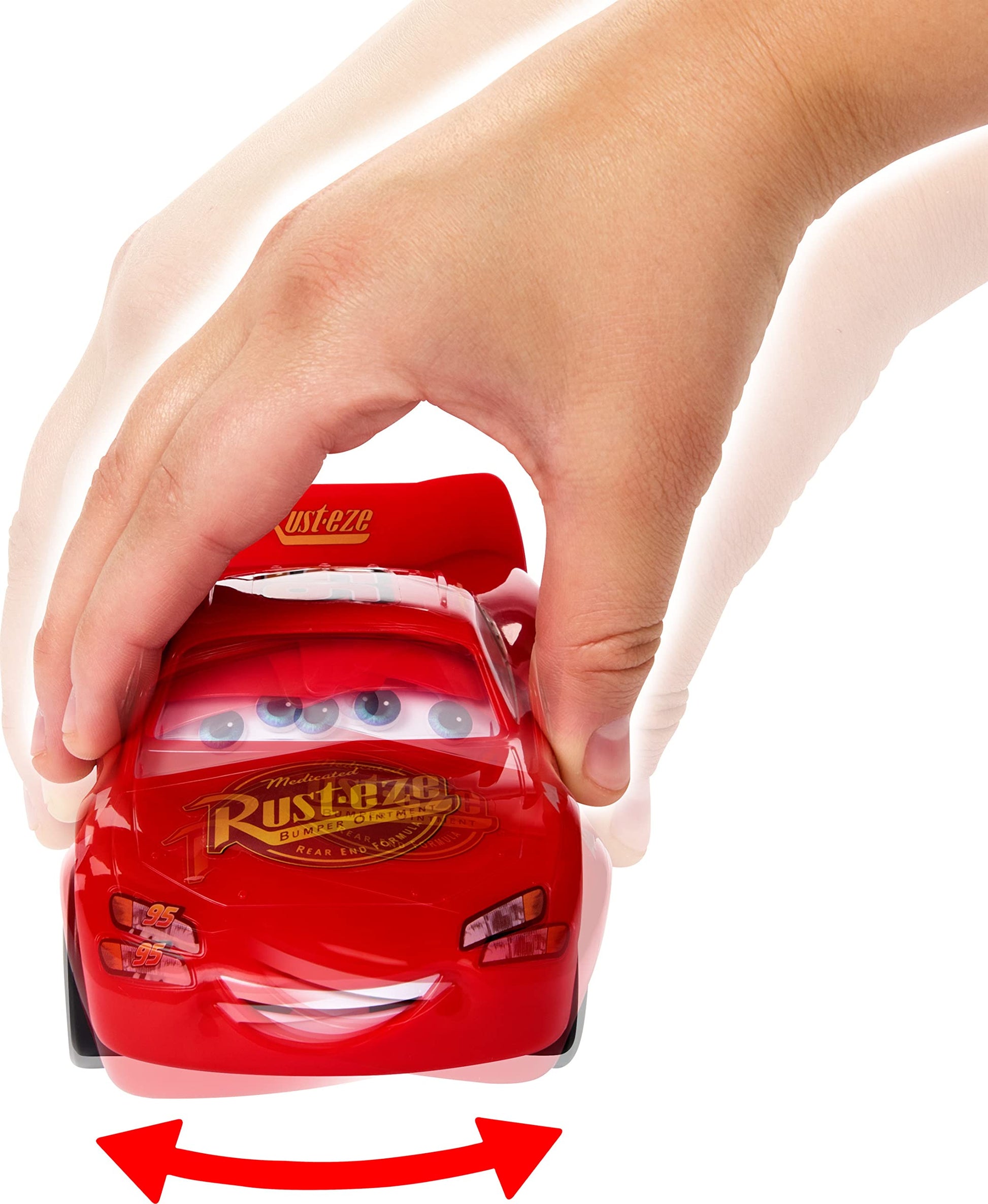 Mattel Disney and Pixar Cars Moving Moments Lightning McQueen Race Car