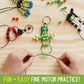 Made By Me Create Your Own Bead Pets by Horizon Group USA, Includes Over 600 Pony Beads, 6 Key Rings, Storage Box & Much More