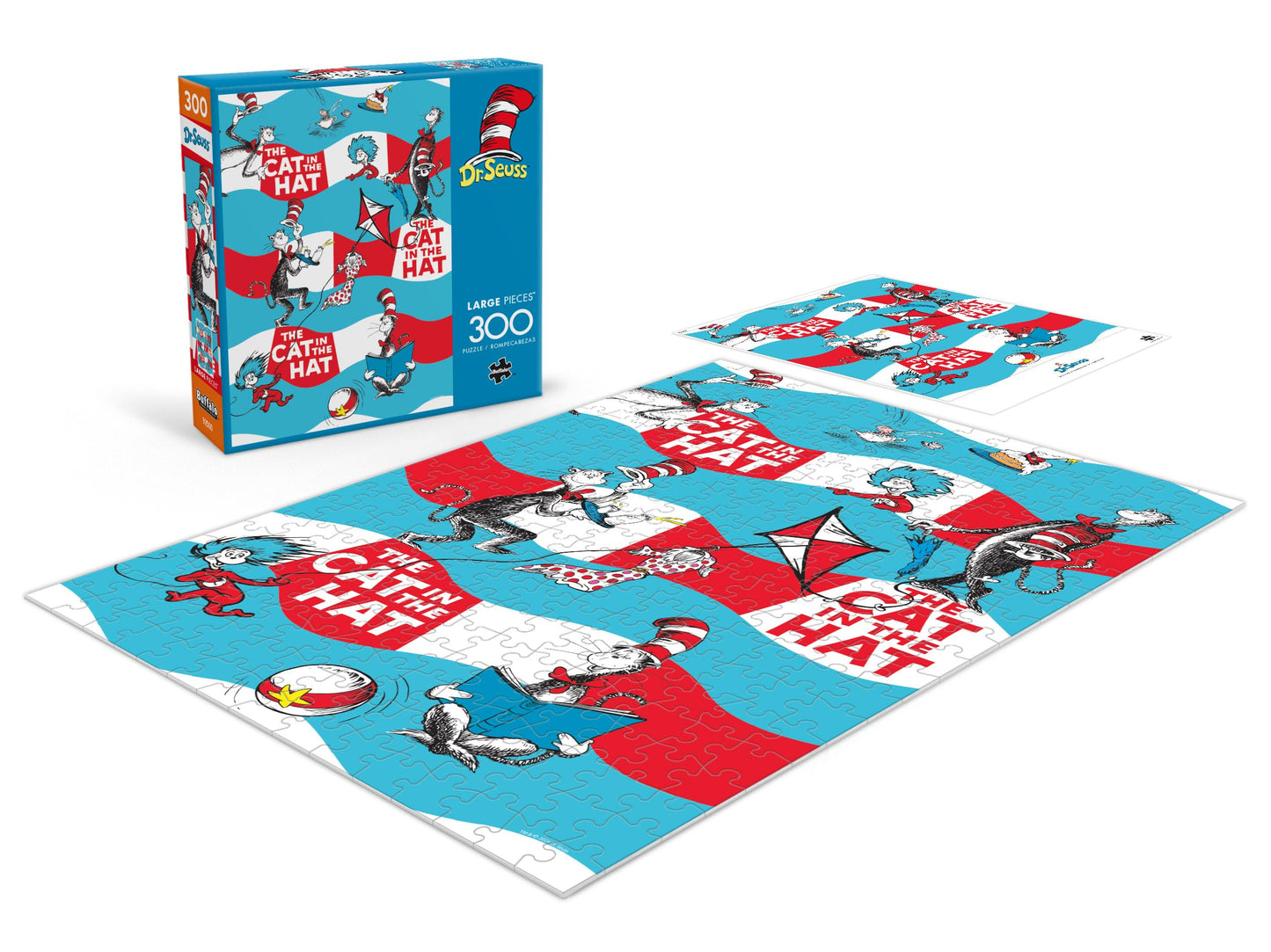 Buffalo Games - Dr. Seuss Enterprises - The Cat in the Hat Stripes - Jigsaw Puzzle for Adults - Challenging Puzzle Perfect for Game Nights - Finished