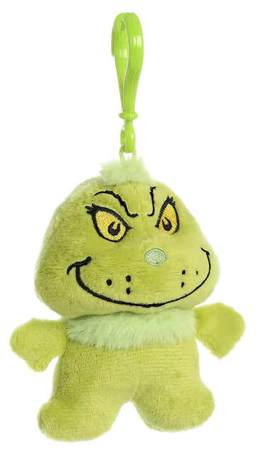 Aurora® Whimsical Dr. Seuss™ Grinch Keychain Stuffed Animal - Magical Storytelling - Literary Inspiration - Green 4 Inches