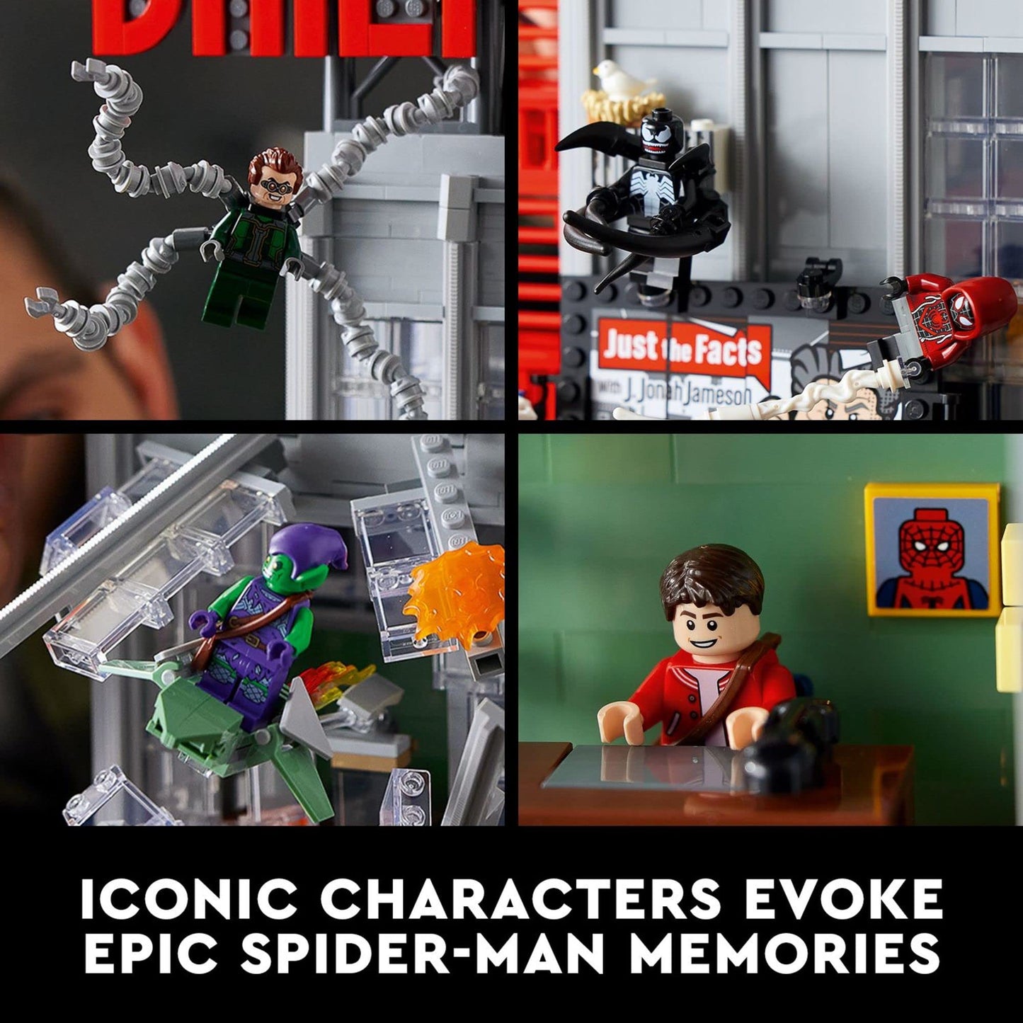 LEGO Marvel Spider-Man Daily Bugle Newspaper Office 76178 Building Set - Featuring 25 Spider-Verse Minifigures Including Peter Parker, Venom, and