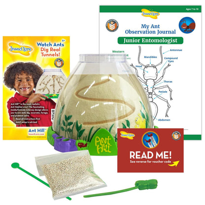 Insect Lore Ant Hill - Ant Habitat with Voucher to Redeem Live Western Harvester Ants - STEM Learning and Education Project for Classrooms or