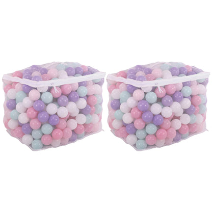 BalanceFrom Play Pit Balls Toy Set for Kids with Mesh Bag, Rainbow or Pastel Colors - Crush-Proof Plastic for Ball Pits, Playhouses, Bounce Houses