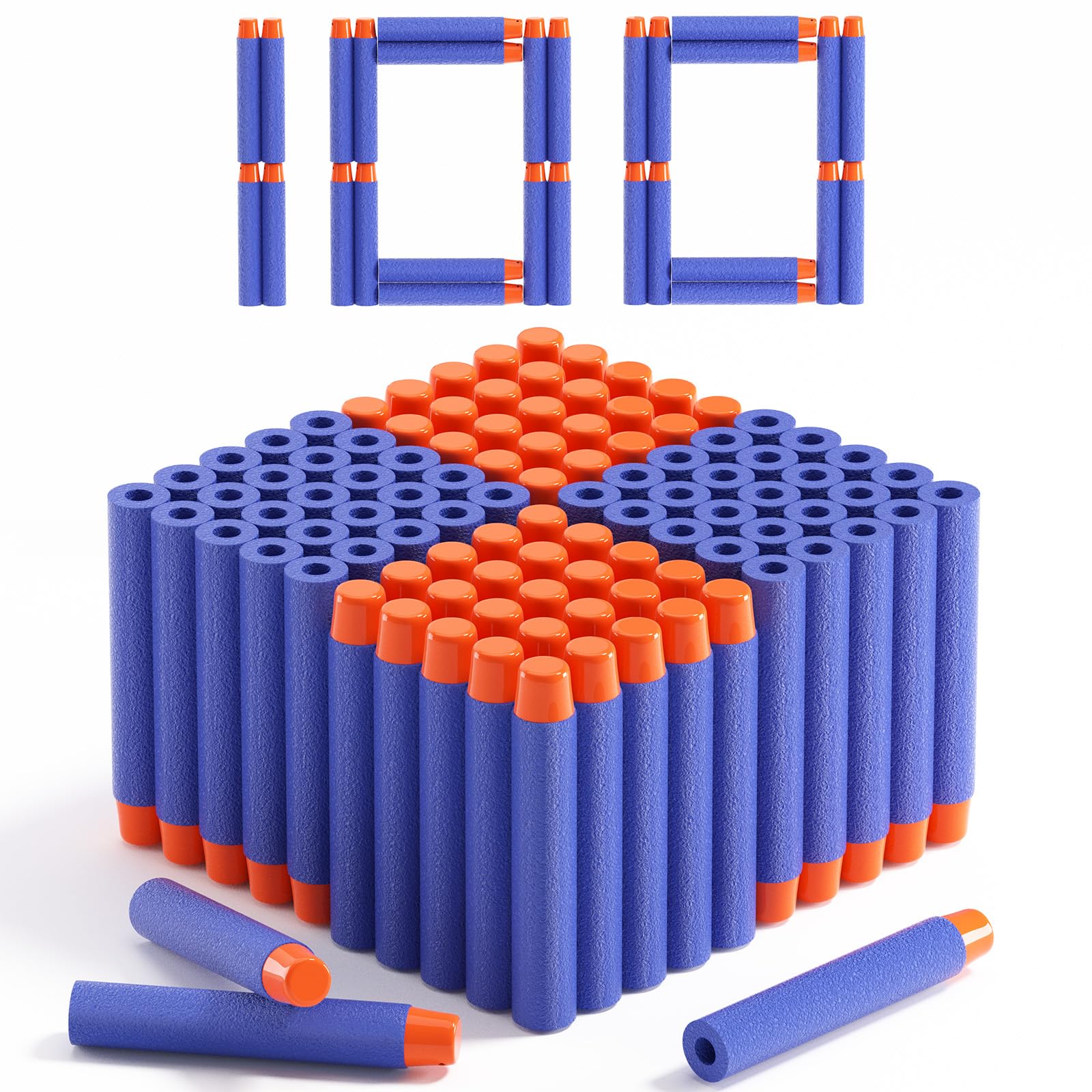 AMOSTING 100PCS Refill Darts Ammo Pack for Nerf Elite Blasters