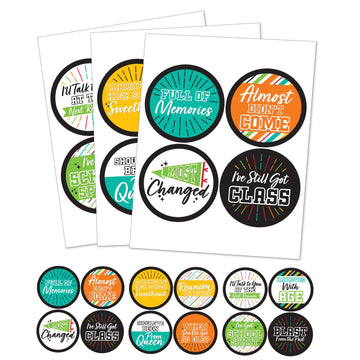 Big Dot of Happiness Still Got Class - High School Reunion Party Funny Name Tags - Party Badges Sticker Set of 12