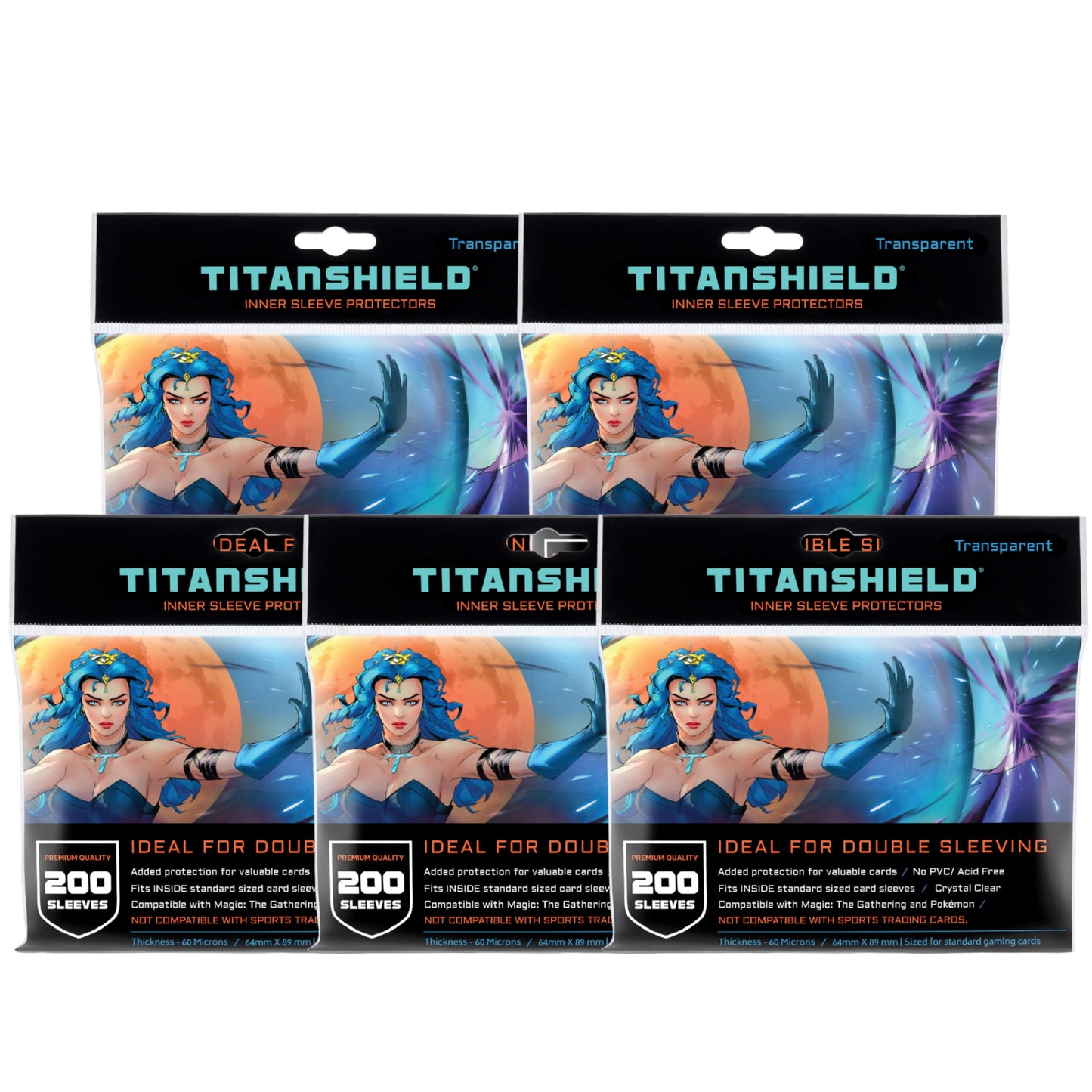 TitanShield | Clear & Transparent Inner Sleeves | 1000 ct| Perfect Fits Card Sleeves | Compatible with Pokémon TCG Trading Cards, MTG Magic The