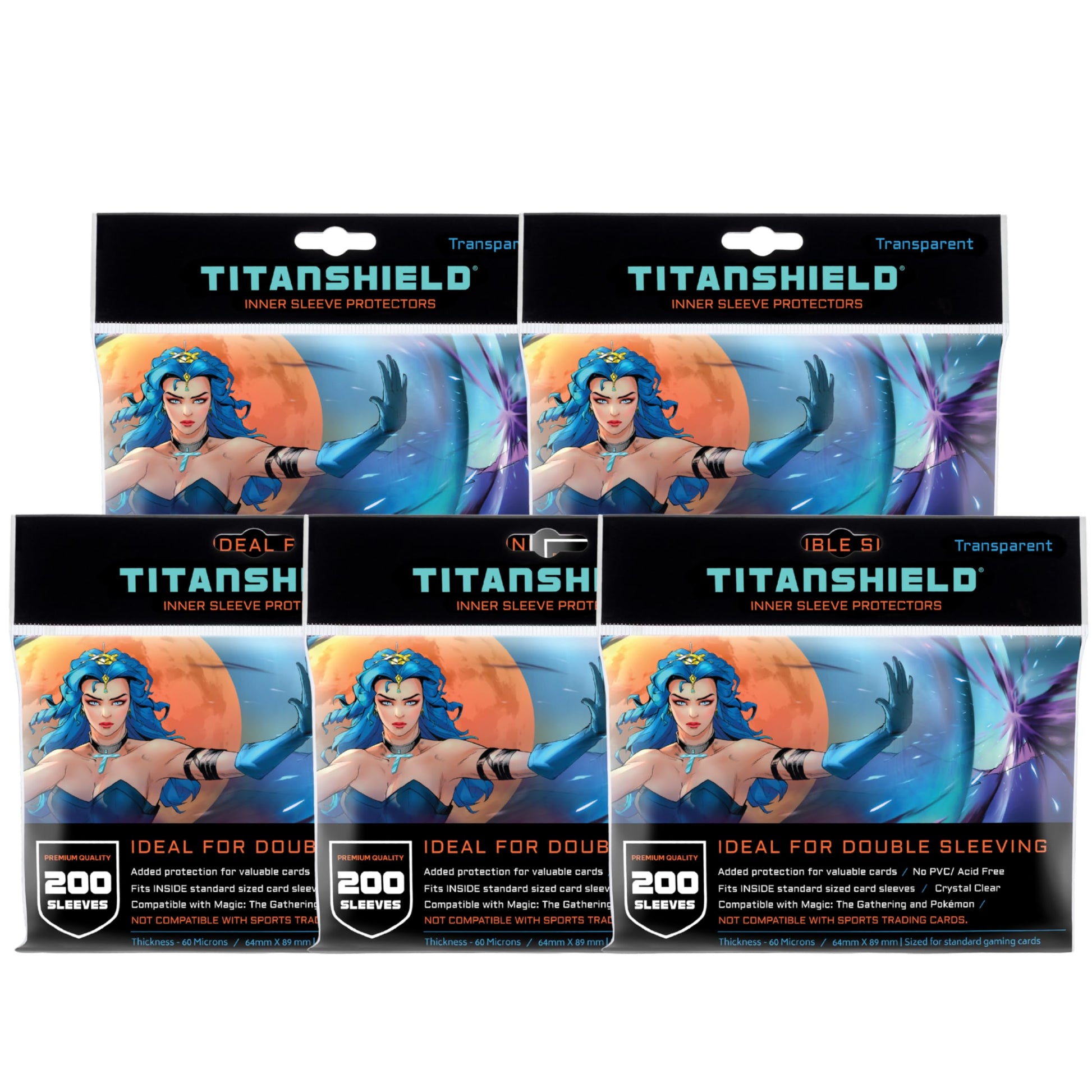 TitanShield | Clear & Transparent Inner Sleeves | 1000 ct| Perfect Fits Card Sleeves | Compatible with Pokémon TCG Trading Cards, MTG Magic The