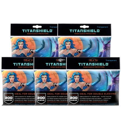 TitanShield | Clear & Transparent Inner Sleeves | 1000 ct| Perfect Fits Card Sleeves | Compatible with Pokémon TCG Trading Cards, MTG Magic The