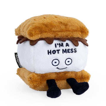 Punchkins S'Mores Plushie - I'm A Hot Mess Sassy Smores Plush, Gift for Chocolate Lovers, Food Plush Toy for Gifting