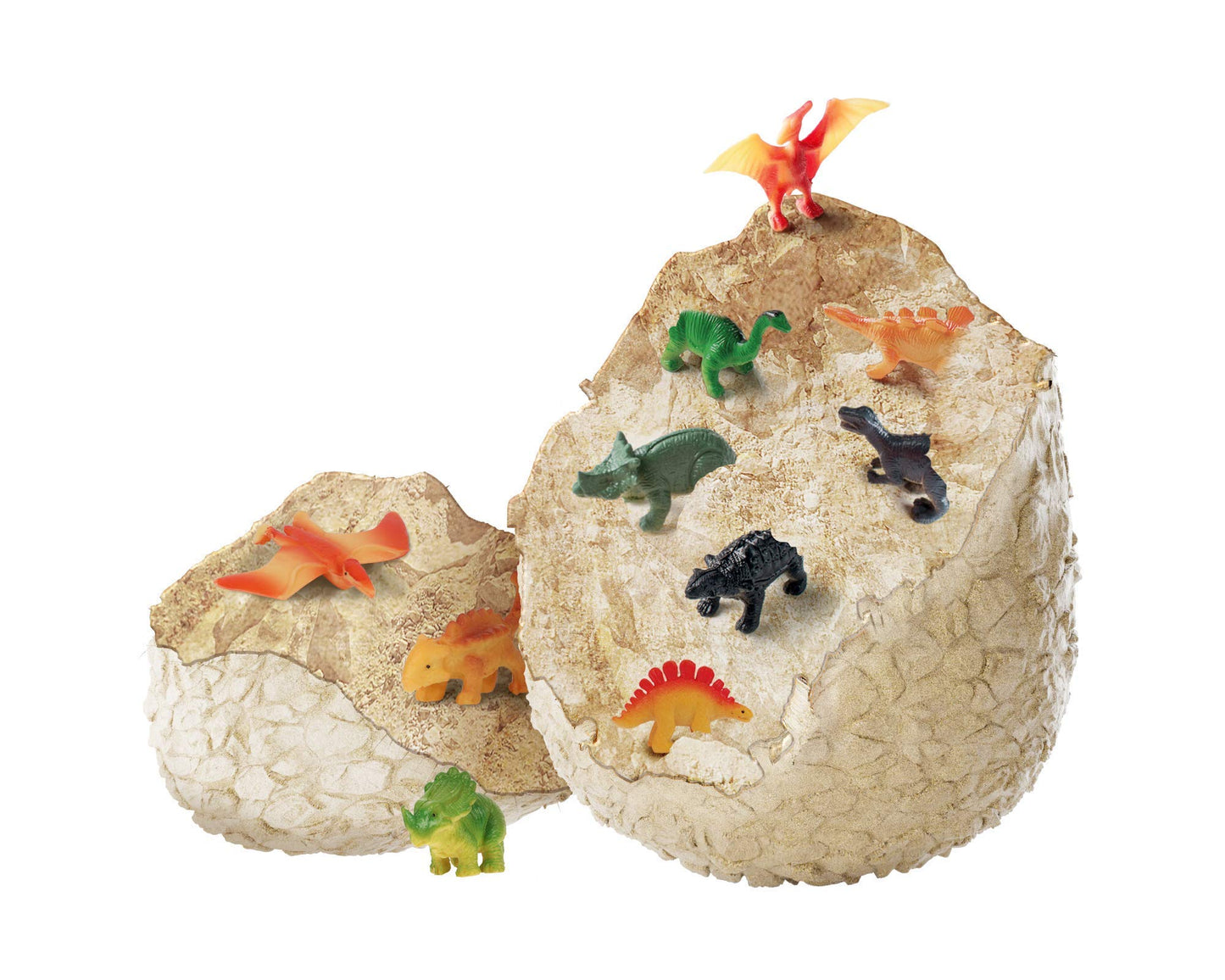 Dan&Darci Jumbo Dino Easter Egg - Unearth 12 Unique Large Surprise Dinosaurs in One Giant Filled Egg -Easter Gifts for Kids - Discover Dinosaur