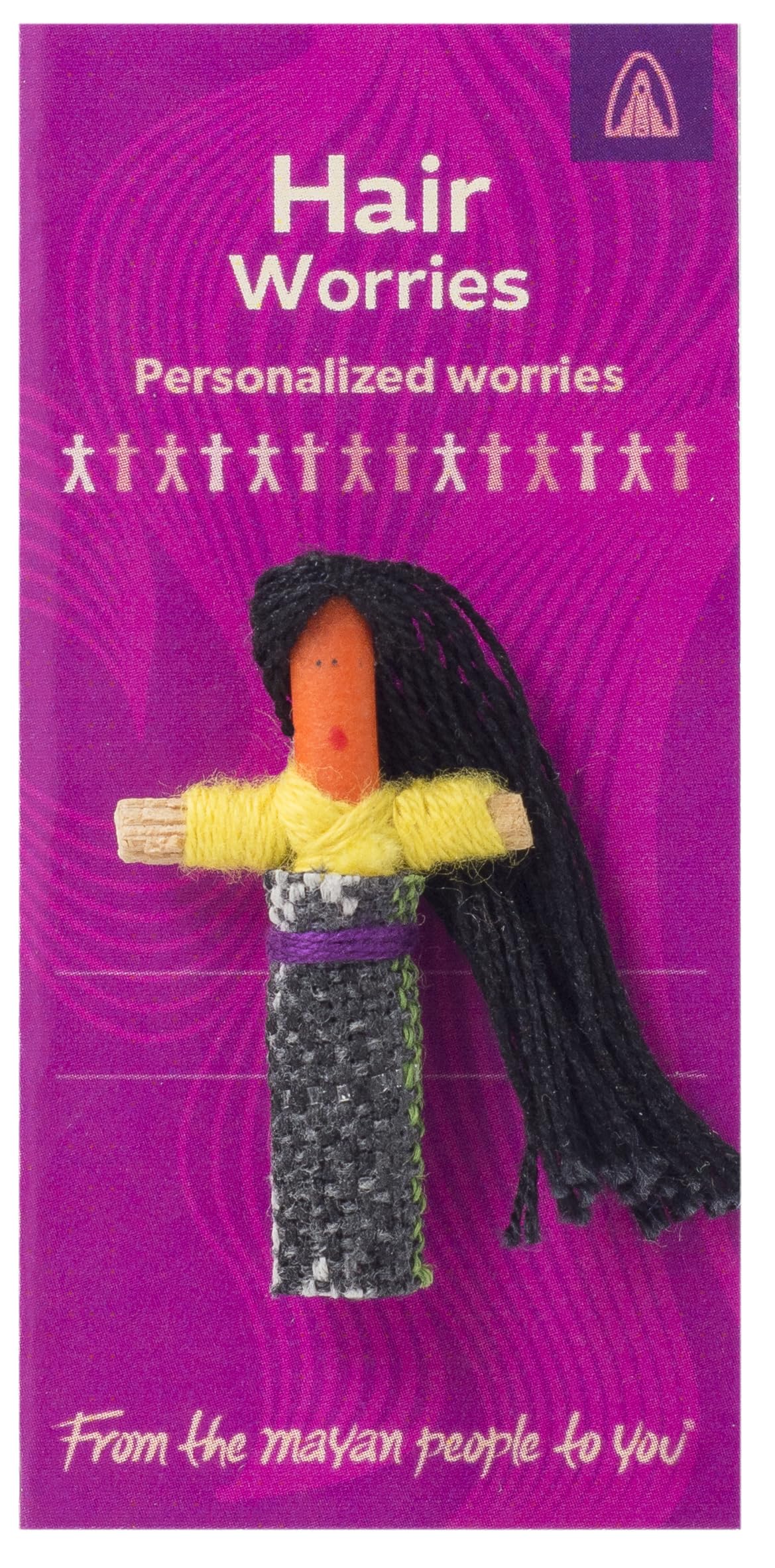 Staymore Worry Dolls from Guatemala - Personalized Worries - Handmade by Mayan artisans (Hair Worries)