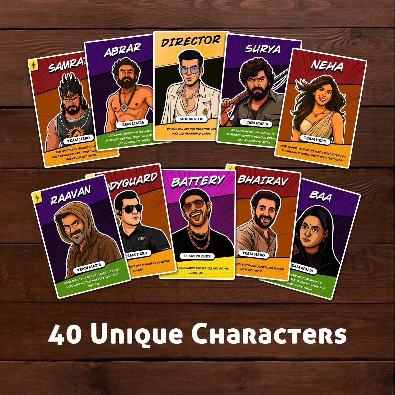 Filmy Mafia - Bollywood Themed Social Deduction Party Game | Fun Board Game for Families, Friends & Adults | 6-40 Players