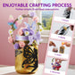 JOVA Klever Kits DIY Fairy Lantern Craft Kit with Rose Lights and String Lights, Birthday Gifts with 7 Color Fairy Potion Necklace, DIY Night Light