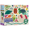 eeBoo Petite Pets 20 Piece Children's Puzzle, 15" x 11" Animal Themed