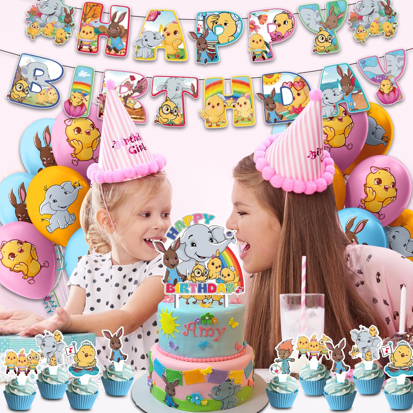 Toddler Music Birthday Party Decoration, Include Happy Birthday Banner, Cake Topper, Latex Balloons, for Canticos Theme Toddler Kids Party