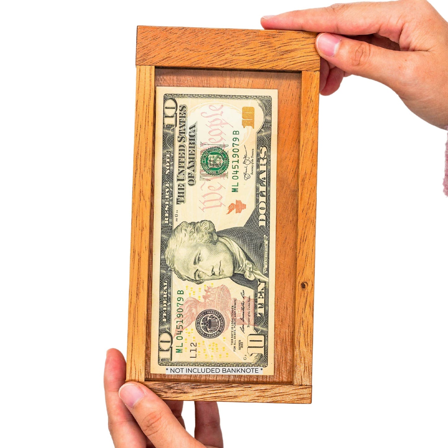 BSIRI Wood ATM Cash Hard Wooden Money Puzzle Box for Cash Gift for Adults Teens Wooden Brain Teaser Boxes with Tricky Holder Difficult Puzzles Lock