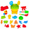 23 PCS Silicone Beach Sand Toys Including Sand Bucket, Pail, Shovel & Molds
