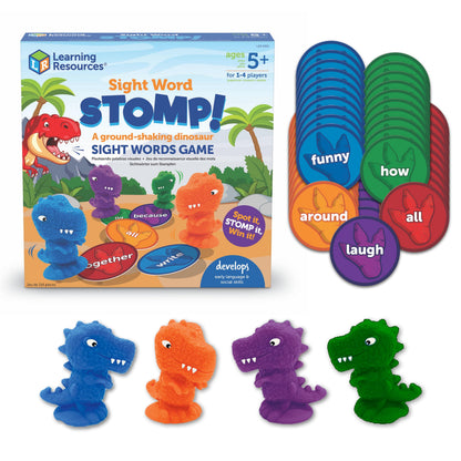 Learning Resources Sight Word Stomp! - Alphabet Toys, Phonics Flash Cards, Classroom Board Games, ABC Homeschool, Reading Manipulatives, Gifts