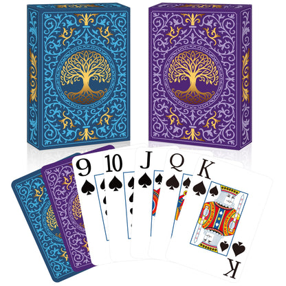 Playing Cards 2 Pack, Deck of Cards, Large Print Playing Cards, Easy to Shuffle, Premium Poker Cards for Card Games Family Game Night Table Magic