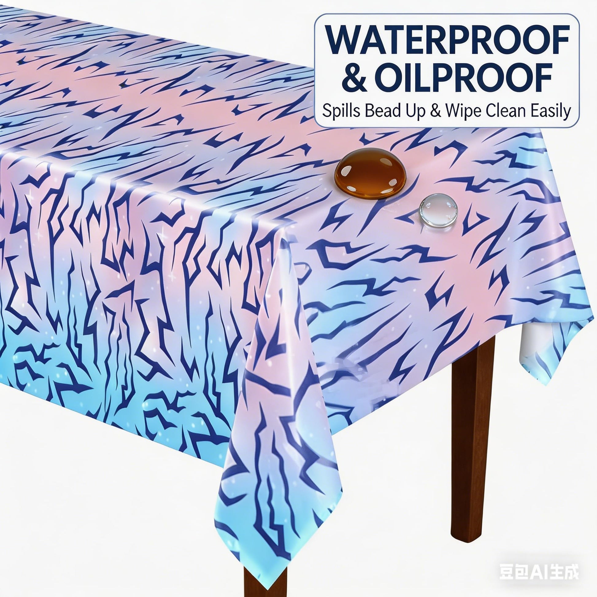 K-Style Pop Tablecloth, 54 x 108 Inch, 2 Pack, Hunters Demon Holographic