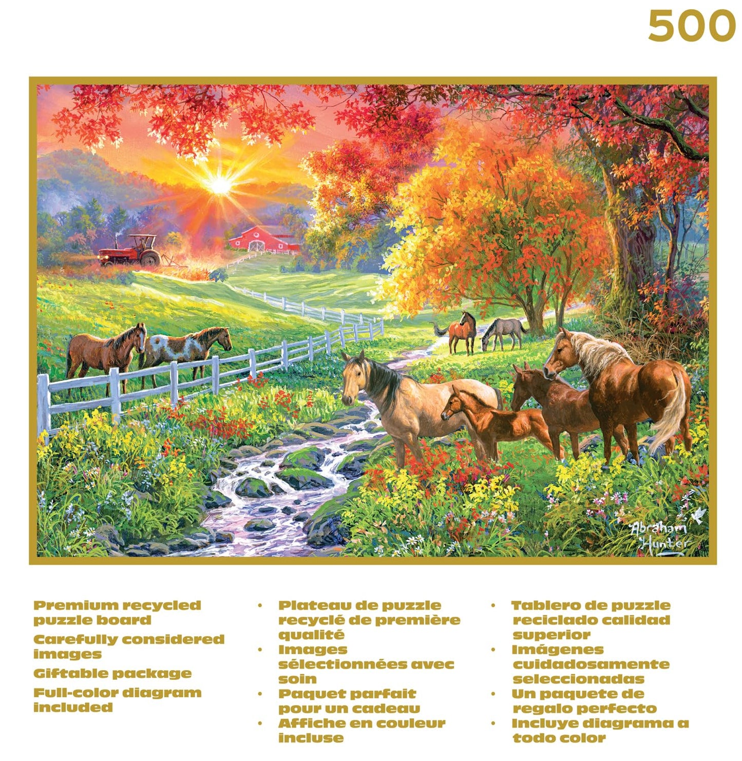 Buffalo Games - September Pasture Horses - 500 Piece Jigsaw Puzzle