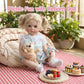 Tookyhill Lifelike Reborn Baby Doll - 22 Inch Realistic Blonde Toddler Doll with Curly Hair, Blue Eyes & Bear Toy Accessories, BPA-Free Posable Full