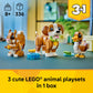 LEGO Creator 3 in 1 Cute Animals: Playful Puppy Dog Building Toy - Bedroom Decor for Girls & Boys, Ages 8+ - Gift for Birthdays - Build a Dog