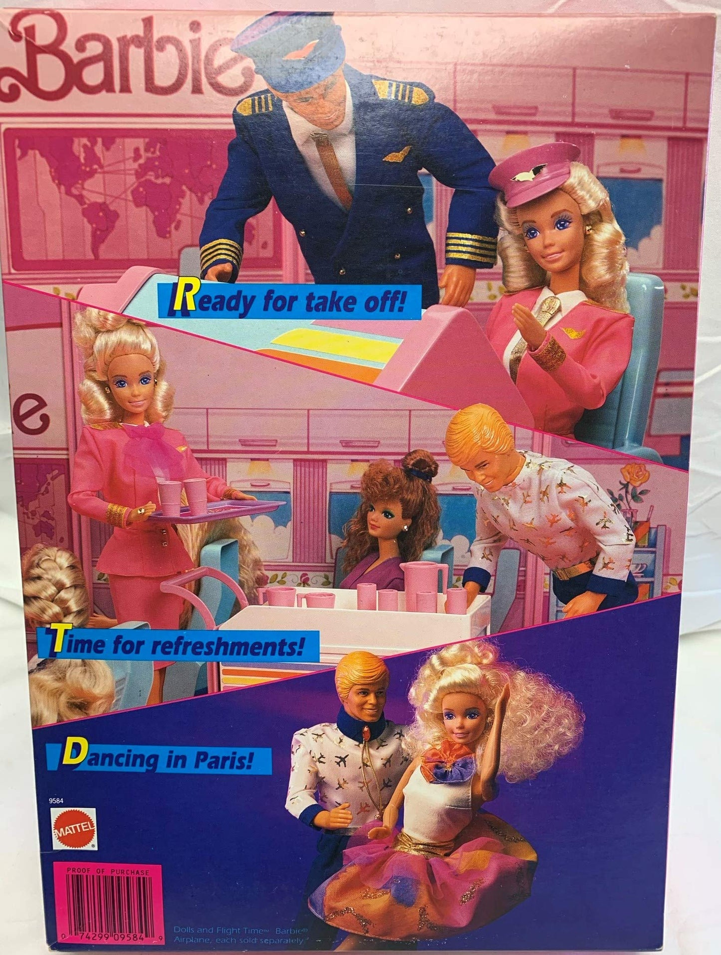 Barbie Doll Flight Time Gift Set 1989 New