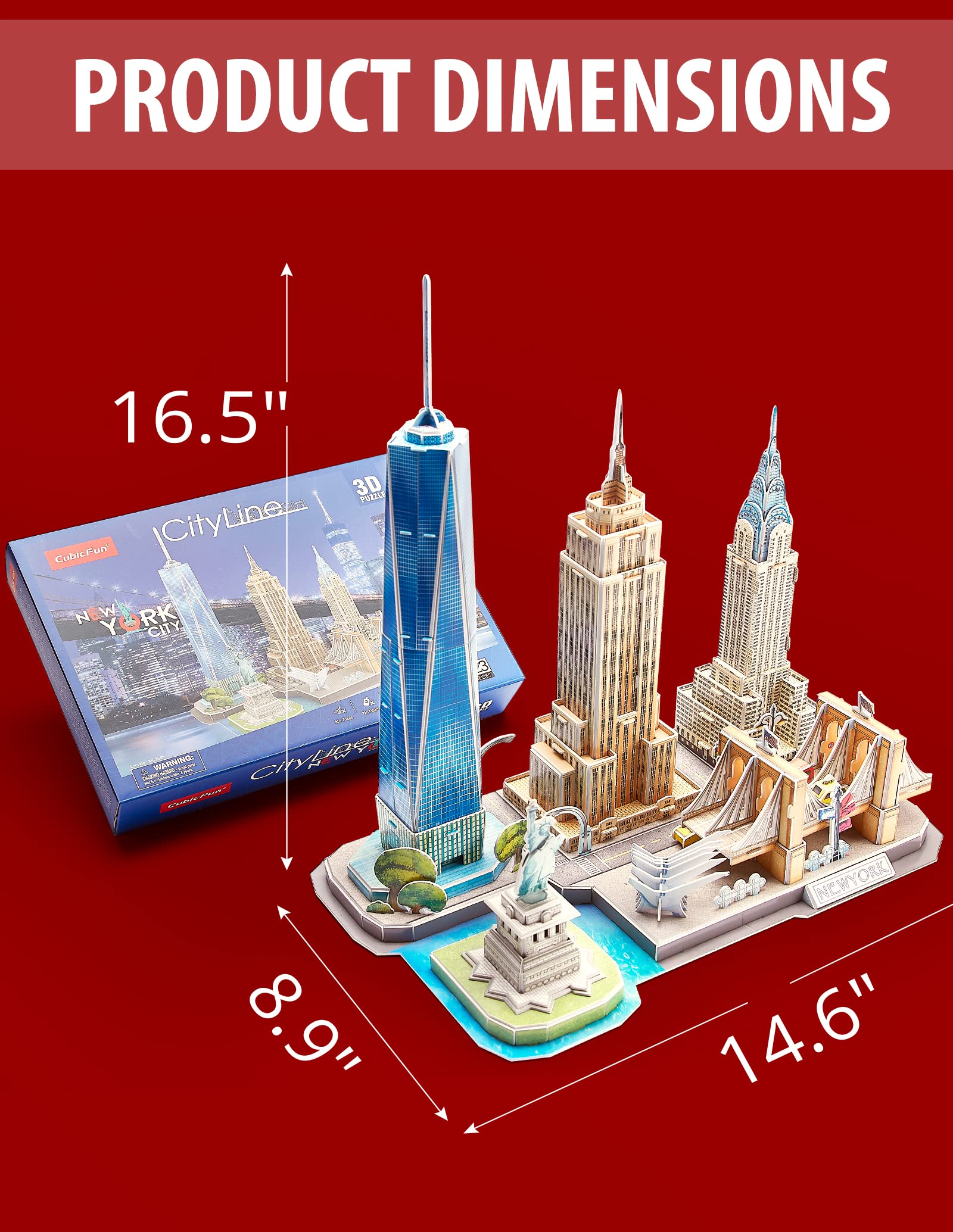 CubicFun 3D Puzzles for Kids Ages 8-10 - New York City