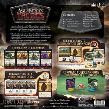 Ascension: Tactics - Deckbuilding Miniatures Board Game, Fantasy Card Battles & Campaigns, Control Champions, Character Standees, Ages 10+, 1-4 Player