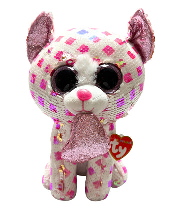 TY36791 Flippables Cupid The CAT Sequins Soft Toy, 24 cm, Multi-Coloured