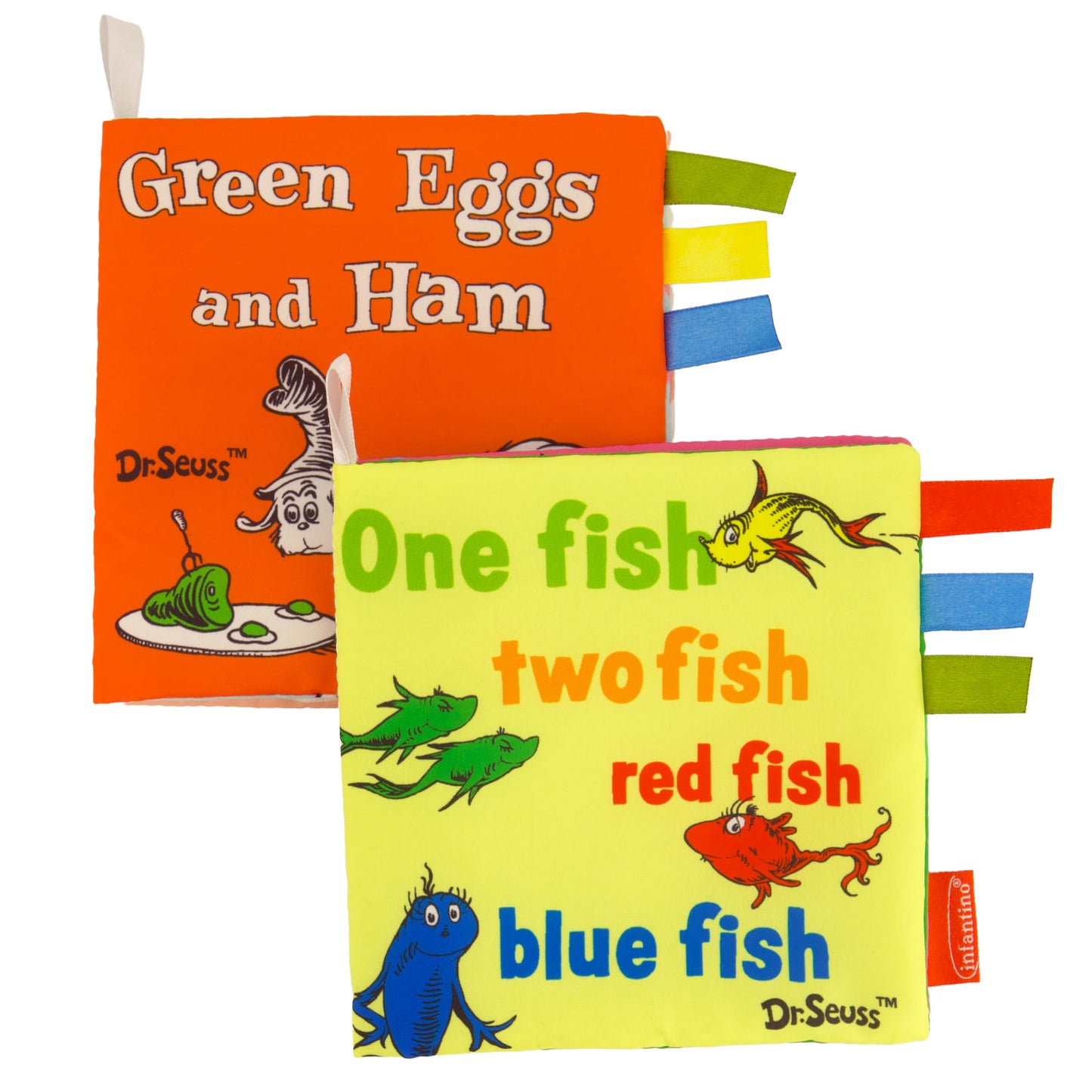 Infantino Soft Activity Books Dr. Seuss One Fish & Green Eggs, 2-Pack