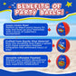 12 Inflatable Superhero Party Beach Balls - 8" Comic Pow Wham Bang Designs