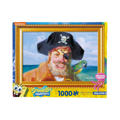 AQUARIUS Spongebob Squarepants 1000 Piece Jigsaw Puzzle, Nickelodeon Pirate Painting Art 20x28 inch Collectible Merchandise Gift for Teens and Adults