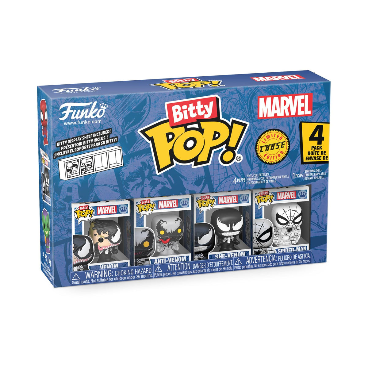 Funko Bitty POP! 4 Pack: Marvel - Venom, Anti-Venom (1 in 6 Chase Chance)