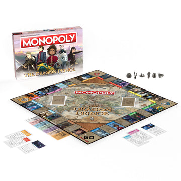 Monopoly: The Dragon Prince | Buy, Sell, Trade Characters Such as Ezran, Rayla, and Callum from The Netflix Series | Classic Monopoly Game |